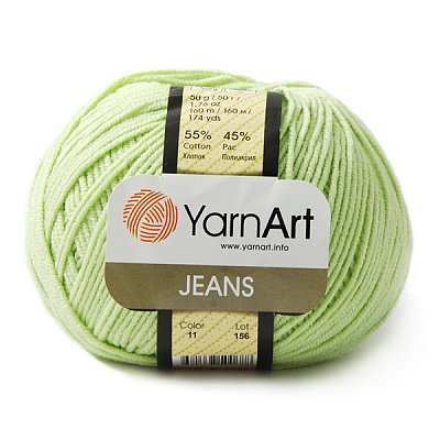 Пряжа Джинс (YarnArt Jeans), 50 г / 160 м, 11 оливковый в интернет-магазине Швейпрофи.рф
