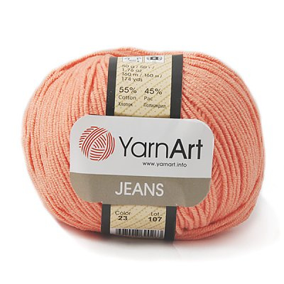 Пряжа Джинс (YarnArt Jeans), 50 г / 160 м, 23 оранжевый в интернет-магазине Швейпрофи.рф