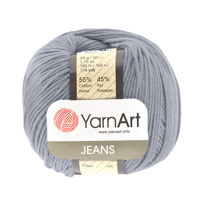 Пряжа Джинс (YarnArt Jeans), 50 г / 160 м, 28 темно-серый в интернет-магазине Швейпрофи.рф