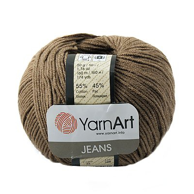 Пряжа Джинс (YarnArt Jeans), 50 г / 160 м, 40 св.-коричневый в интернет-магазине Швейпрофи.рф