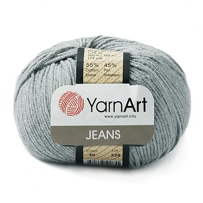 Пряжа Джинс (YarnArt Jeans), 50 г / 160 м, 46 серый в интернет-магазине Швейпрофи.рф