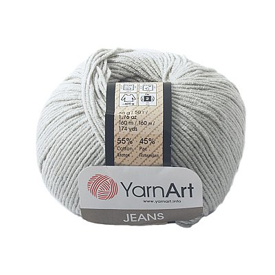 Пряжа Джинс (YarnArt Jeans), 50 г / 160 м, 49  светло-серый в интернет-магазине Швейпрофи.рф