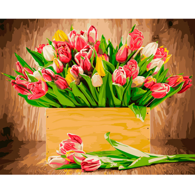 Картина по номерам Фрея PNB/R1 №80 «Тюльпаны» в интернет-магазине Швейпрофи.рф