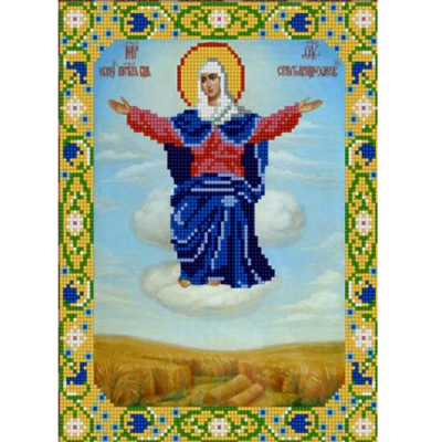 Ткань с рисунком для вышивания бисером «Конек 9229 Богородица Спорительница Хлебов» 20*25 см в интернет-магазине Швейпрофи.рф