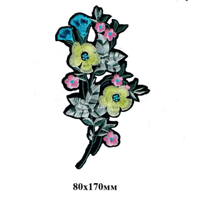 Термоаппликация 3783598 «Цветы» 8*17 см 502716 (10) в интернет-магазине Швейпрофи.рф