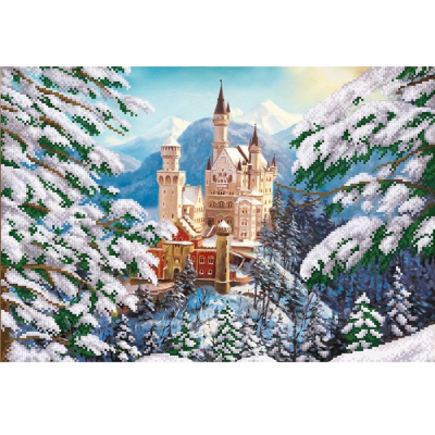 Ткань для вышивания бисером Магия канвы КС-010 «Зимний замок» 27*38 см в интернет-магазине Швейпрофи.рф