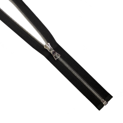Молния TIT Т5 мет.  65 см никель/чёрный шлифованный в интернет-магазине Швейпрофи.рф