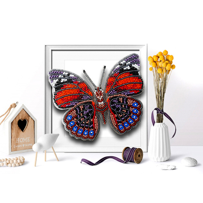 Набор для вышивания бисером Благовест 3D Б-016 «Бабочка Agrias Glaudina» 11*12,5 см в интернет-магазине Швейпрофи.рф