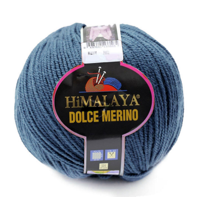 Пряжа Дольче Мерино (Himalaya Dolce Merino) 100 г/ 230 м 59405 джинсовый в интернет-магазине Швейпрофи.рф