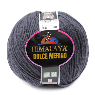 Пряжа Дольче Мерино (Himalaya Dolce Merino) 100 г/ 230 м 59409 т. серый в интернет-магазине Швейпрофи.рф