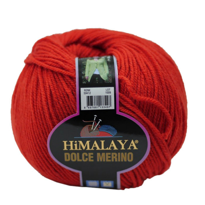 Пряжа Дольче Мерино (Himalaya Dolce Merino) 100 г/ 230 м 59425 красный в интернет-магазине Швейпрофи.рф