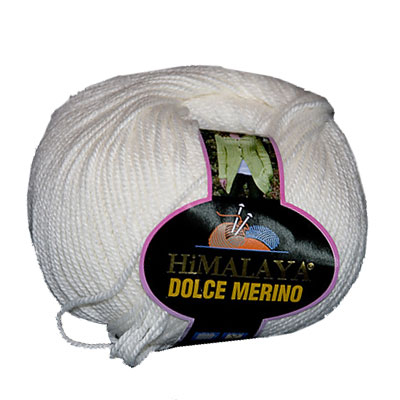 Пряжа Дольче Мерино (Himalaya Dolce Merino) 100 г/ 230 м 59430 молочный в интернет-магазине Швейпрофи.рф