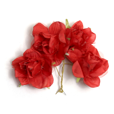 Декор MH1-249 цветы «Астра» 7715348 уп.4 шт TA001 красный в интернет-магазине Швейпрофи.рф