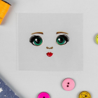Термонаклейка декор текстильных изделий 4050093 лицо «Кукла Оля» 6*6 см в интернет-магазине Швейпрофи.рф