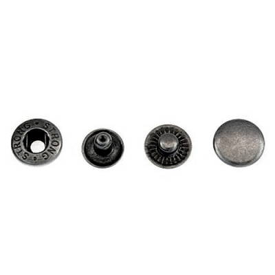 Кнопки №61 15 мм (с пруж.) «альфа» (уп. 720 шт.) т.никель в интернет-магазине Швейпрофи.рф