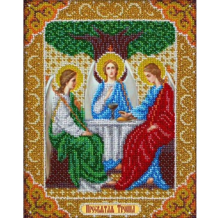 Набор для вышивания бисером Паутинка Б-1087 «Св. Троица» 20*25 см