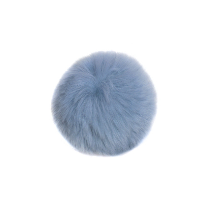 Помпон натуральный  6-7 см Кролик RUS.PNK3.06 голубой в интернет-магазине Швейпрофи.рф