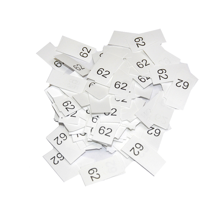 Размерники в пакетике (уп. 1000 шт.) №62 белый