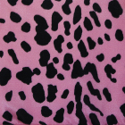 Ткань подкл. п/э 190 текс с принтом №6494 розовый/чёрный (леопард) П
