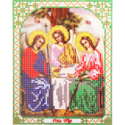 Ткань для вышивания бисером Благовест И-5041 Святая Троица 13,5*17см