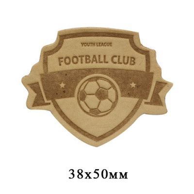 Термоаппликация Футбол 3,8*5 см дизайн №13 100% кожа 41 бежевый 552169 в интернет-магазине Швейпрофи.рф