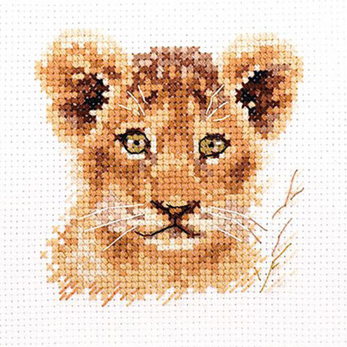 Набор для вышивания Алиса 0-194 «Животные в портретах. Львенок» 8*8 см