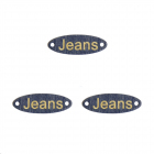 Нашивка W07 дерево «Jeans» 1*3 см синий