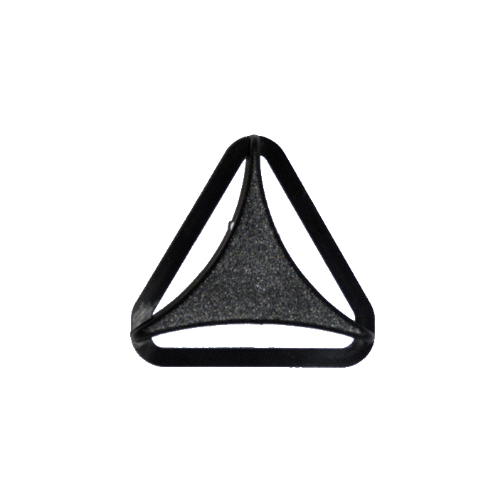 Пряжка трехщелевая 4,5 см треугольная М 337-45