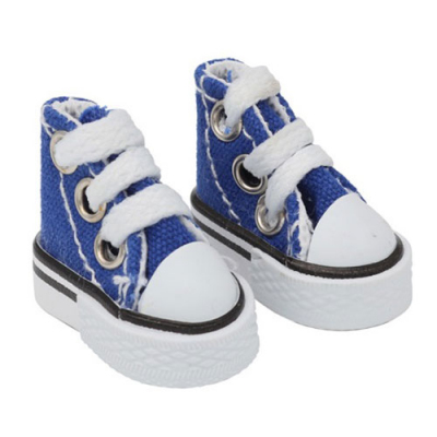 Обувь для игрушек (Кеды) 26986  3,9 см  выс.3, см на шнурках синий  (1 пара) в интернет-магазине Швейпрофи.рф