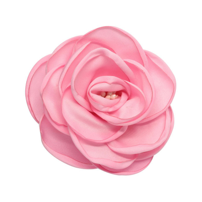 Цветок «Роза» 3AR539  брошь 11 см 7728296 свело-розовый в интернет-магазине Швейпрофи.рф