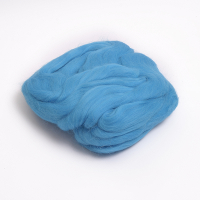 Шерсть для валяния полутонкая  (уп. 100 г) Троицк 0473 голубая бирюза в интернет-магазине Швейпрофи.рф
