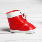 Обувь для игрушек (Ботиночки) 3495206 7,6 см  «Завязки»  пара красный в интернет-магазине Швейпрофи.рф