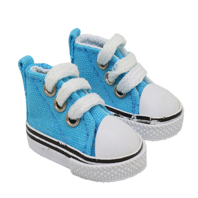 Обувь для игрушек (Кеды) 25238  5,0 см  выс.3,3 см шнурки бирюзовый (1 пара) в интернет-магазине Швейпрофи.рф
