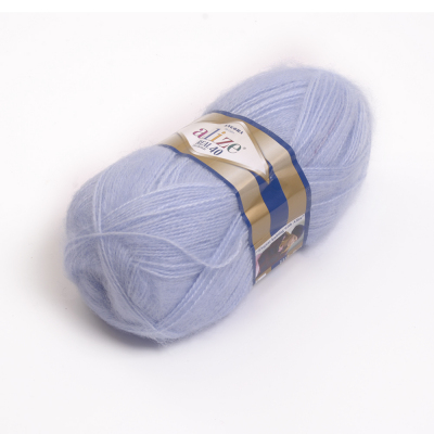 Пряжа Ангора реал 40 (Angora Real 40), 100 г / 480 м, 051 голубой в интернет-магазине Швейпрофи.рф