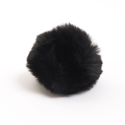 Помпон искусств. 8 см (кролик) черный 7723350 (уп 2 шт) в интернет-магазине Швейпрофи.рф