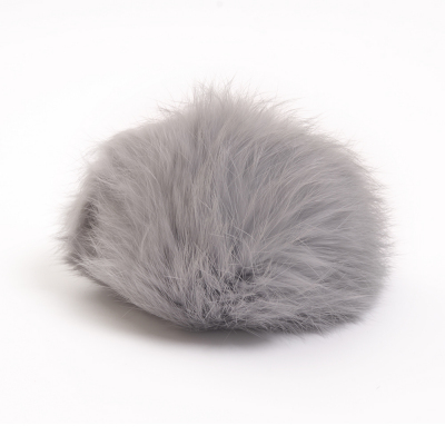Помпон натуральный 10 см кролик 7723347 св.серый (уп 2 шт) в интернет-магазине Швейпрофи.рф