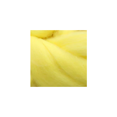 Шерсть для валяния тонкая мериносовая 100% (уп. 100 г) 1340 лимонный в интернет-магазине Швейпрофи.рф