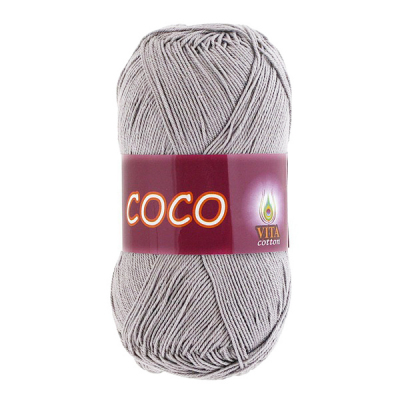 Пряжа Коко Вита (Coco Vita Cotton), 50 г / 240 м, 4333 серый в интернет-магазине Швейпрофи.рф