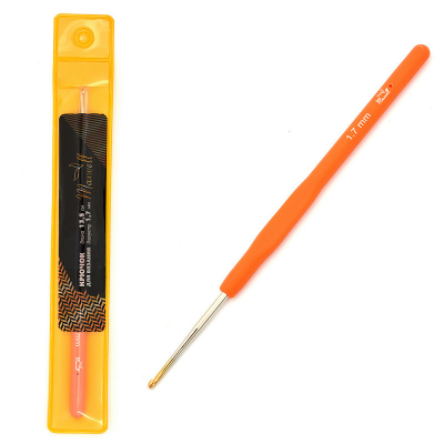 Крючок вязальный Maxwell Gold MAXW.8204 пластиковая ручка 1,7 с золотой головкой в интернет-магазине Швейпрофи.рф