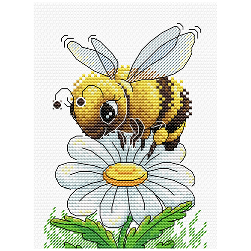 Набор для вышивания М.П.Студия М-230 «Трудолюбивая пчелка» 16*12 см