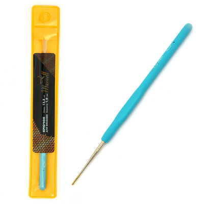Крючок вязальный Maxwell Gold MAXW.8201 пластиковая ручка 1,0 с золотой головкой в интернет-магазине Швейпрофи.рф