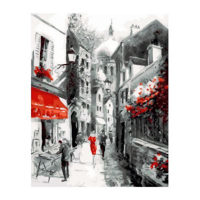 Картина по номерам Molly KH0820 «Улочка старого города» 40*50 см в интернет-магазине Швейпрофи.рф