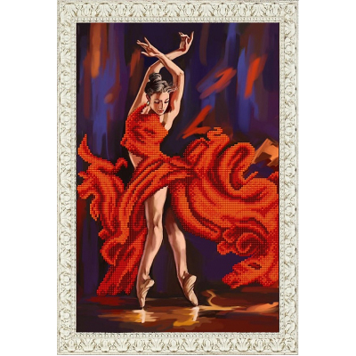 Ткань для вышивания бисером Благовест К-3099 Танец страсти 25*38 см в интернет-магазине Швейпрофи.рф
