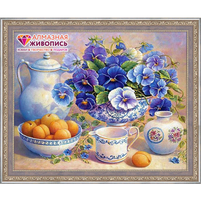 Алмазная мозаика АЖ-1370 «Фиалковый цвет» 50*40 см в интернет-магазине Швейпрофи.рф