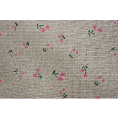 Ткань 50*50 см «Декор 7/11 » (60% лен 40% хлопок) 23645 серый/розовый в интернет-магазине Швейпрофи.рф