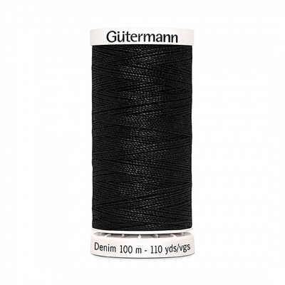 Нитки п/э Гутерман GUTERMAN DENIM №50  100 м для джинсовой ткани 700160 (7726582) 1000 черный в интернет-магазине Швейпрофи.рф
