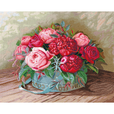 Набор для вышивания Сделай своими руками П-036 «Пионы и розы» 44*35 см в интернет-магазине Швейпрофи.рф