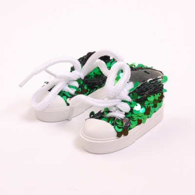 Обувь для игрушек (Кеды) AR 1053  3.5*4*7 см зеленые блестящие 7728280 в интернет-магазине Швейпрофи.рф