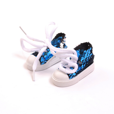 Обувь для игрушек (Кеды) AR 1053  3.5*4*7 см синий блестящие 7728280 в интернет-магазине Швейпрофи.рф