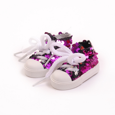 Обувь для игрушек (Кеды) AR 1053  3.5*4*7 см фиолетовый блестящие 7728280 в интернет-магазине Швейпрофи.рф
